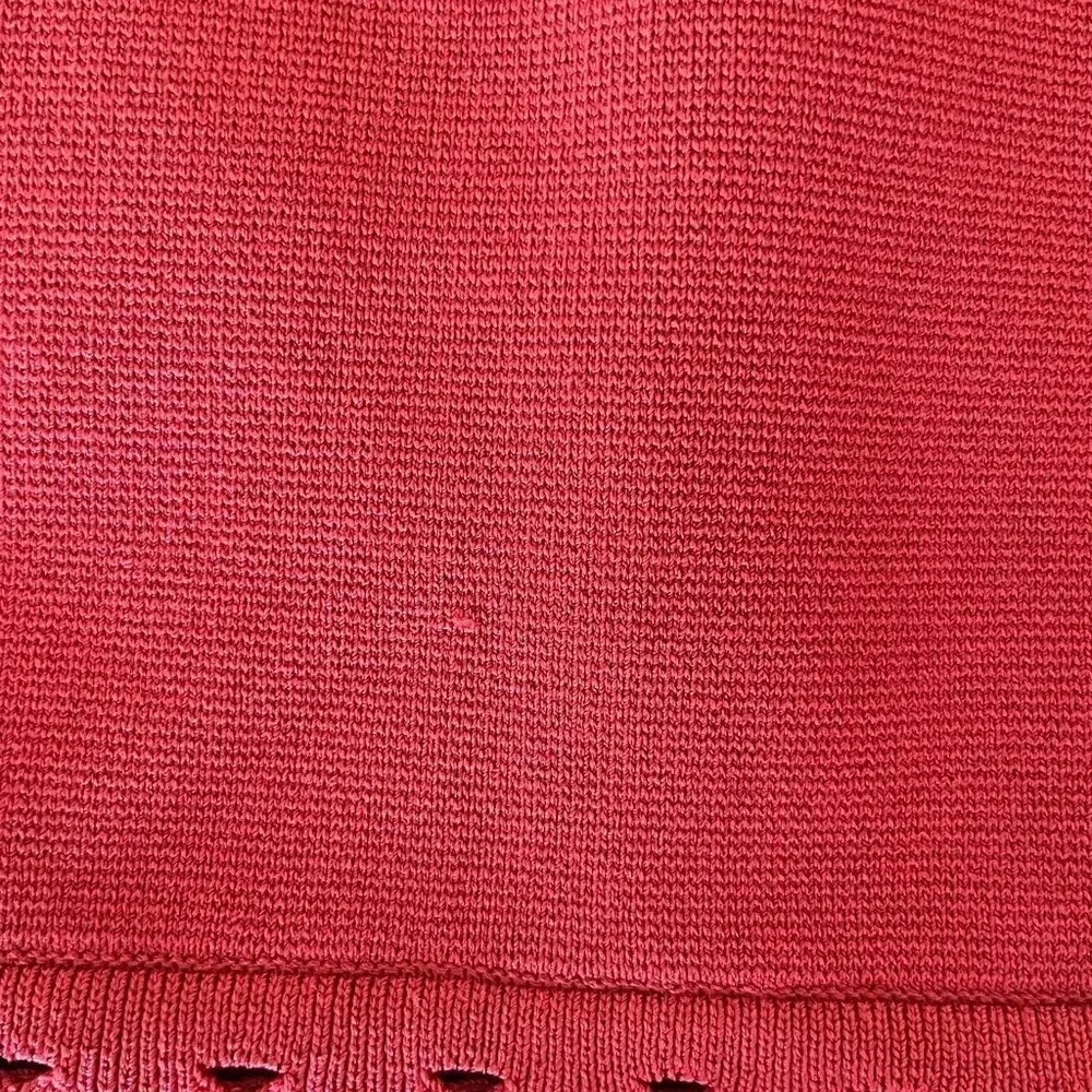 Sandro burgundy Alyson pointelle stretch knit mini dress - Picture 7 of 13